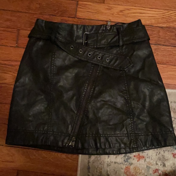 Free People Leather Mini Skirt - Picture 6 of 8